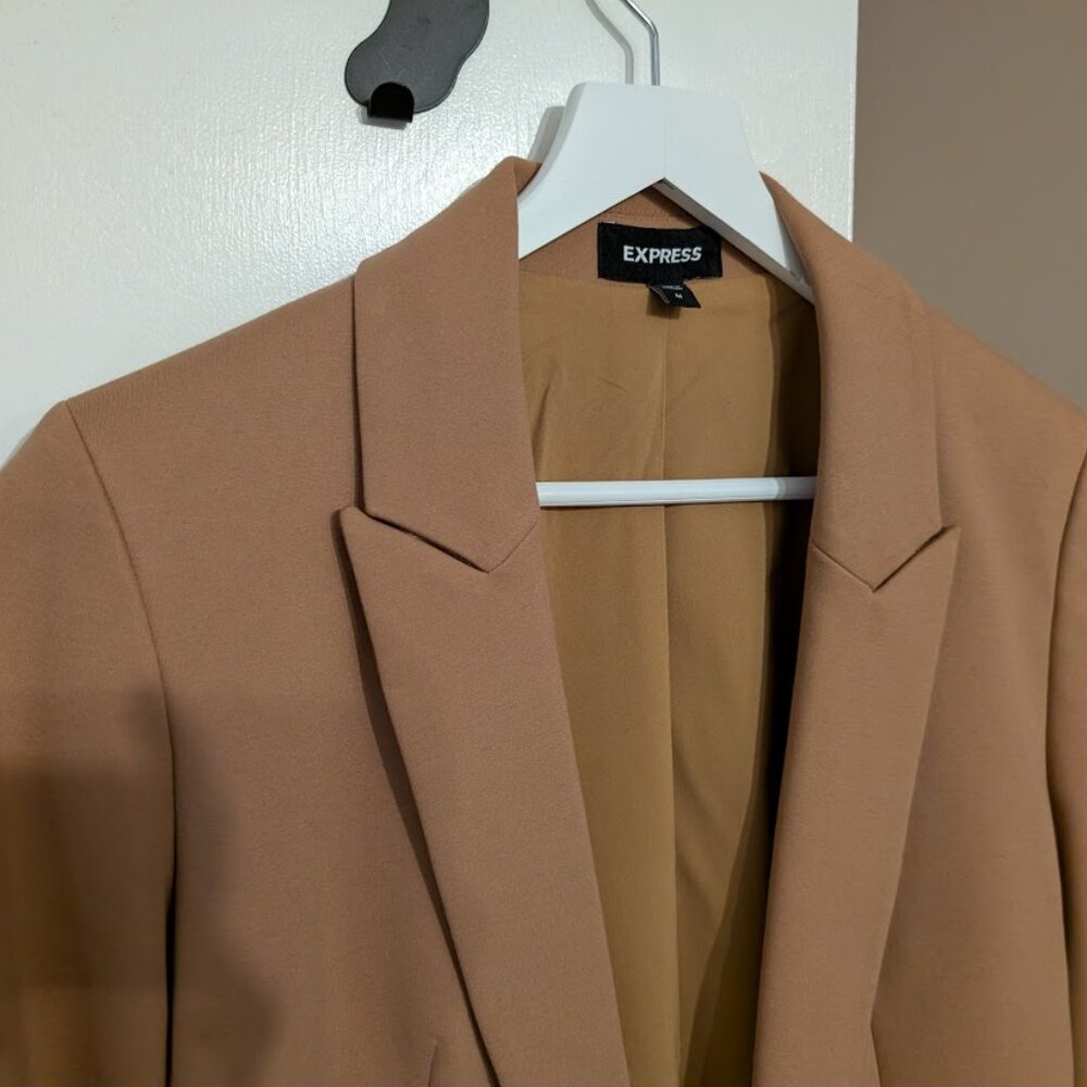 Express Columnist Open Front Peak Lapel Boyfriend… - image 3